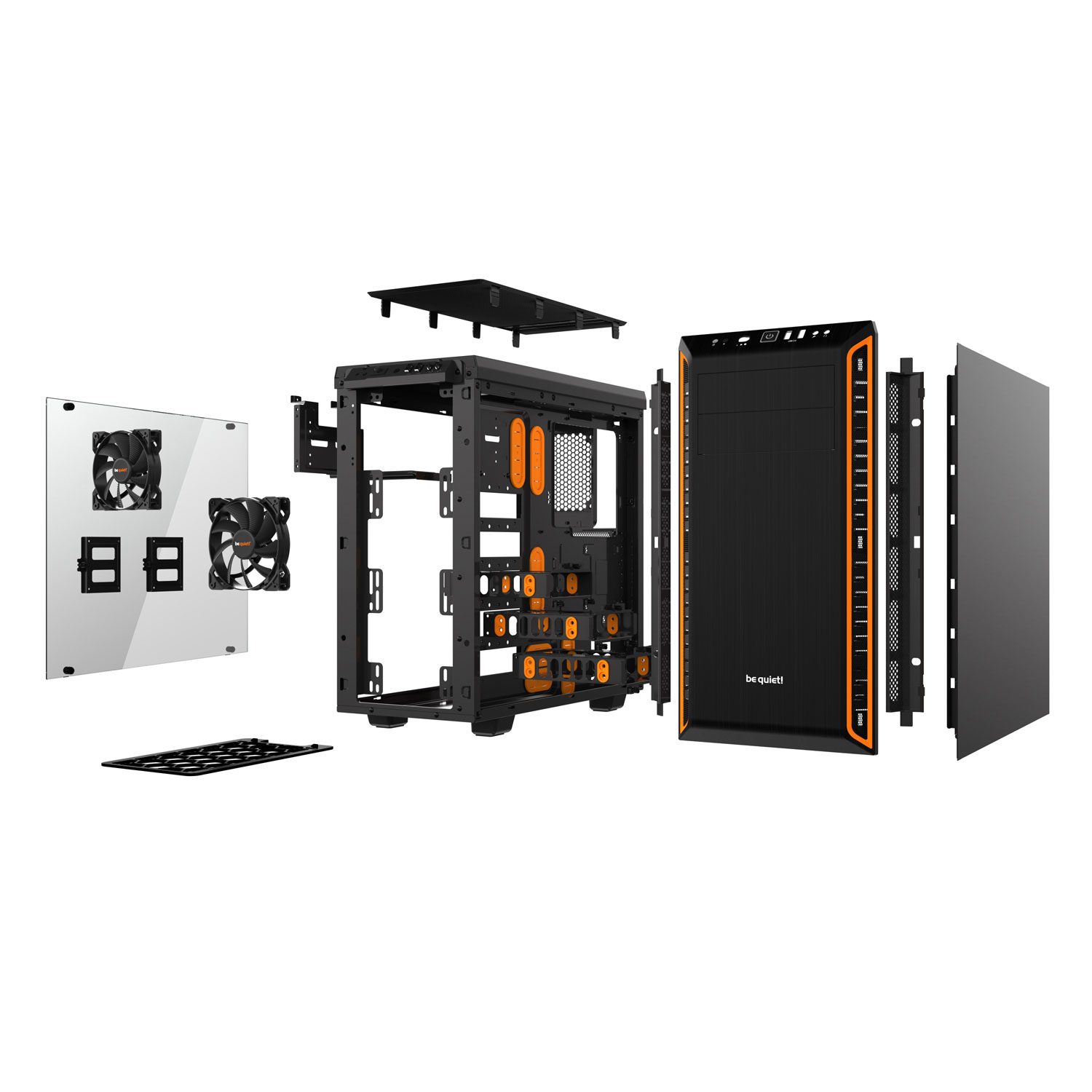 be quiet! Pure Base 600 Orange Window BGW20 Orange - Boîtier PC - 2