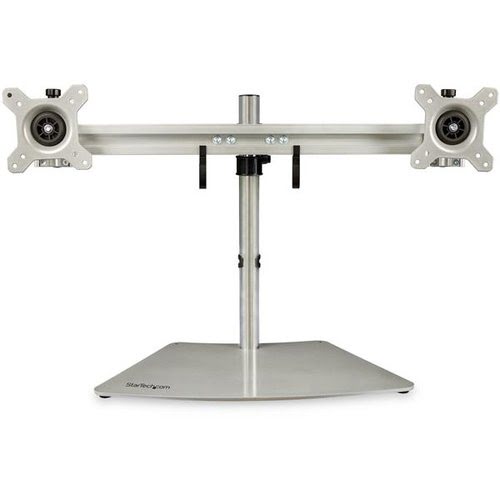 Dual-Monitor Stand - Horizontal - Silver - Achat / Vente sur grosbill.com - 0