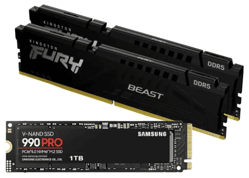 KF560C30BBEK2-32 + 1To M.2 NVMe - 990 PRO - grosbill.com - 0