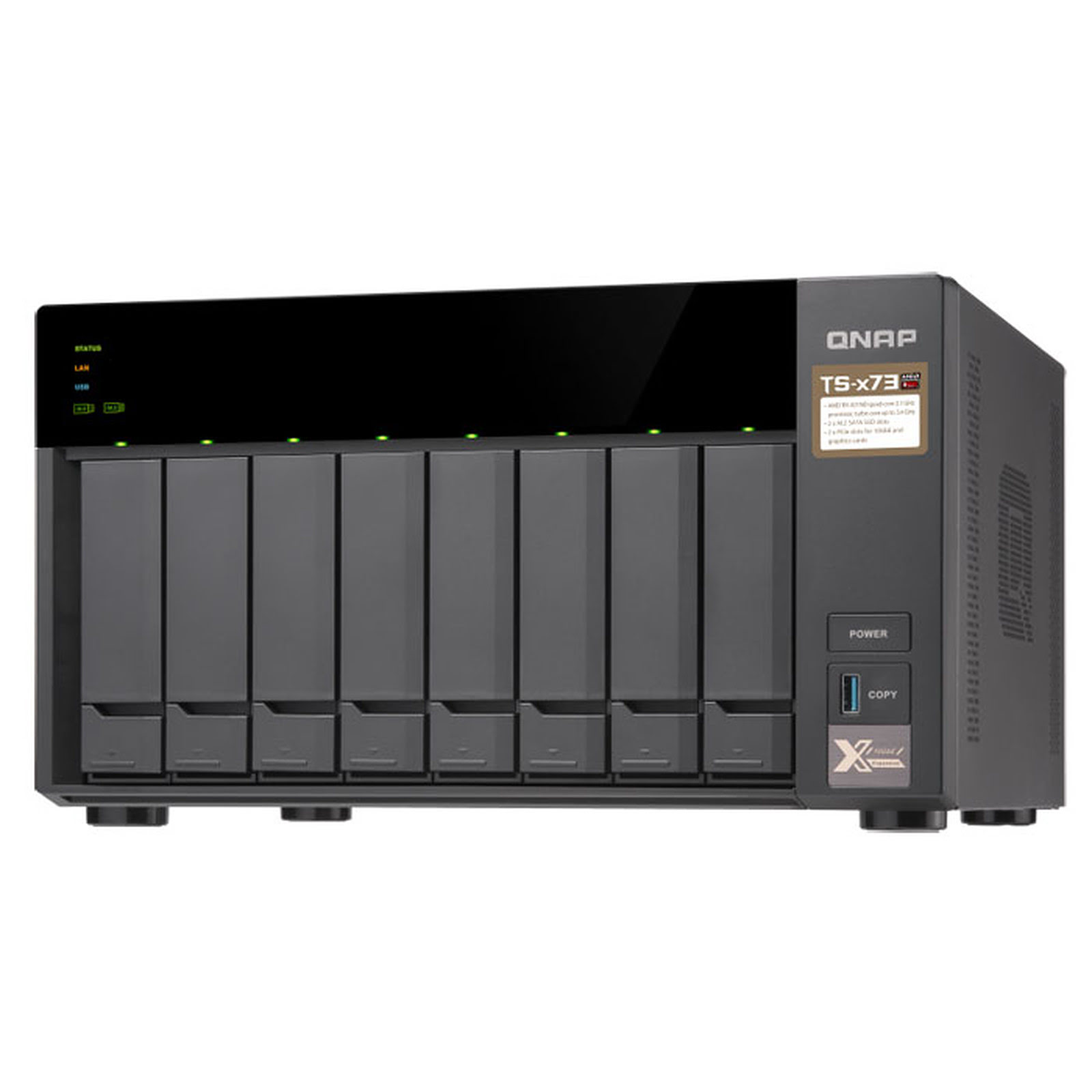 Qnap TS-873-8G - 8 HDD - Serveur NAS Qnap - grosbill.com - 3