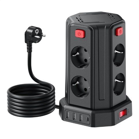 Grosbill Tours 8 prises parafoudres avec interrupteurs + 4xUSB (B08FMCQ6MH) - Achat / Vente Parasurtenseurs - Multiprises sur grosbill.com - 0