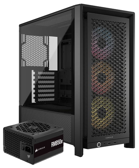 Corsair Frame 4000D RS ARGB Noir + ATX 850W Noir - Boîtier PC - 0