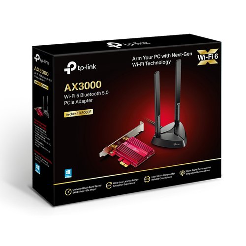 TP-Link PCI-E BT5/Wifi 6 AX3000 - Archer TX3000E  - Carte réseau - 2