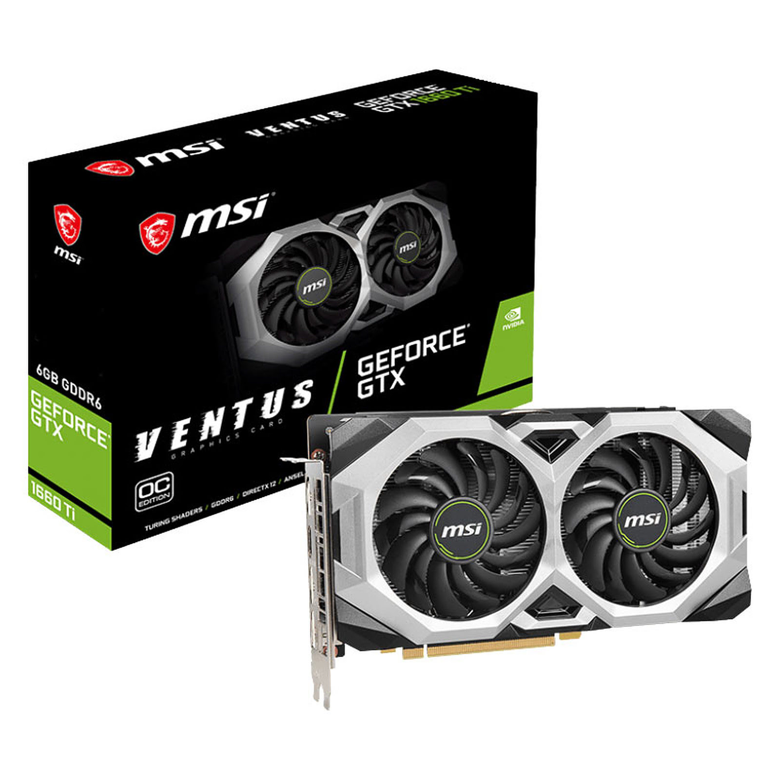 MSI GTX 1650 D6 VENTUS XS OCV2 -GTX1650/4G/DVI/HDMI/DP - Carte graphique - 0