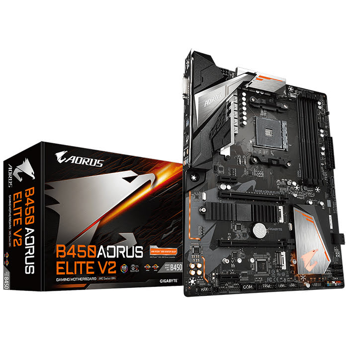 Gigabyte B450 AORUS Elite V2 ATX  - Carte mère Gigabyte - 0