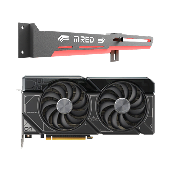 Asus DUAL-RTX4070-O12G + Support VGA ARGB M.RED - Carte graphique