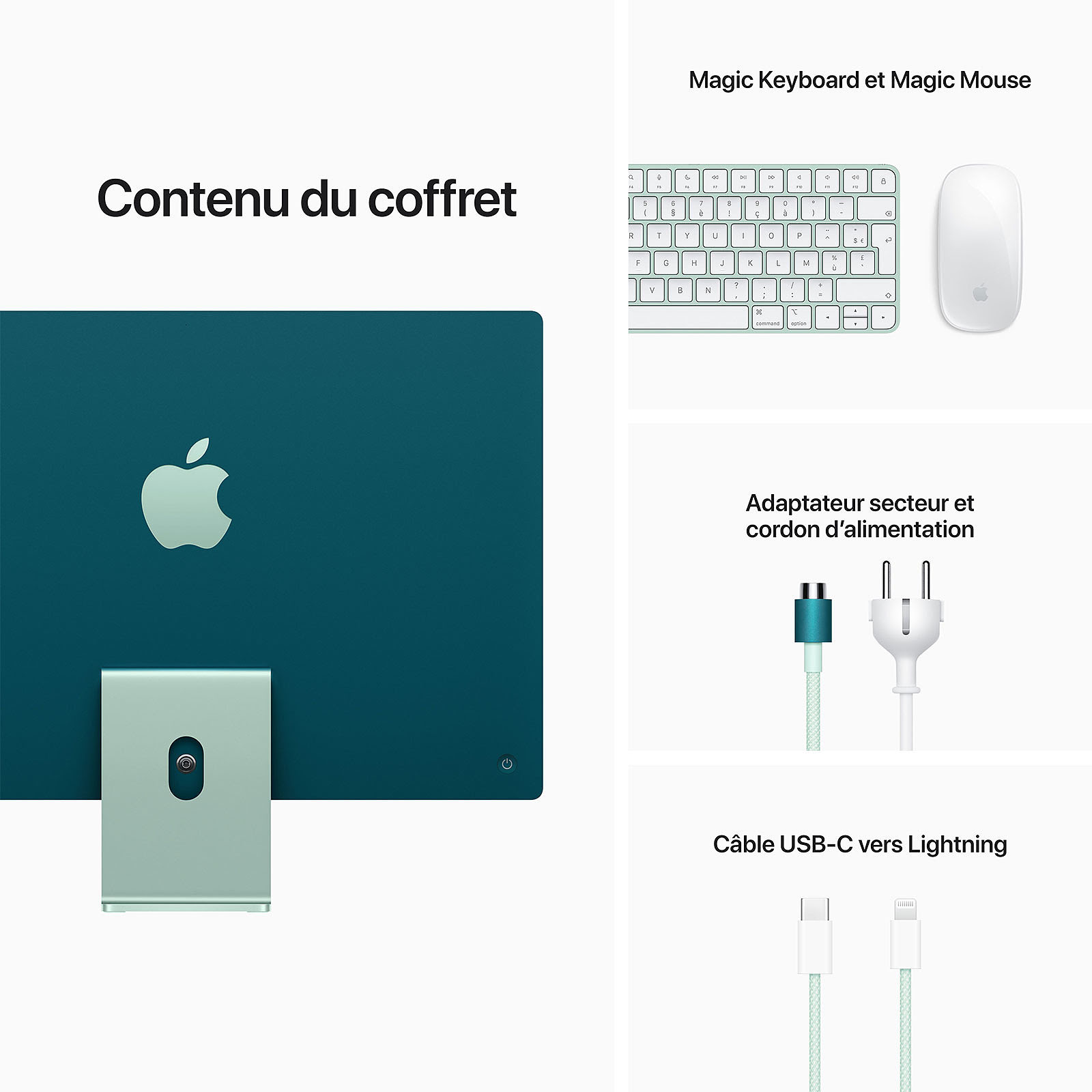 Apple iMac Vert MGPH3FN/A - All-In-One PC/MAC Apple - grosbill.com - 1