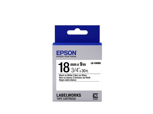 Epson TAPE LK-5WBN STD BLK-/WHT 18/9 - Achat / Vente Consommable imprimante sur grosbill.com - 0