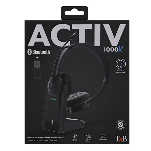 T'nB ACTIV1000X Stereo Noir - Micro-casque - grosbill.com - 3