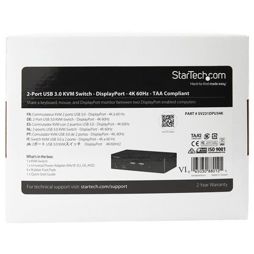 KVM Switch - 2 Port - DP 4K60 - USB 3.0 - Achat / Vente sur grosbill.com - 4