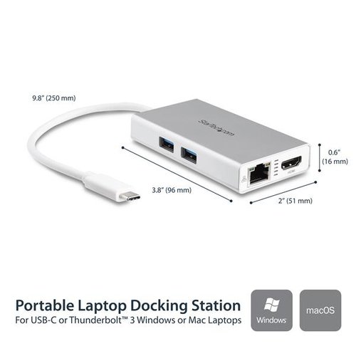 USB C Multiport Adapter - PD - Silver - Achat / Vente sur grosbill.com - 1