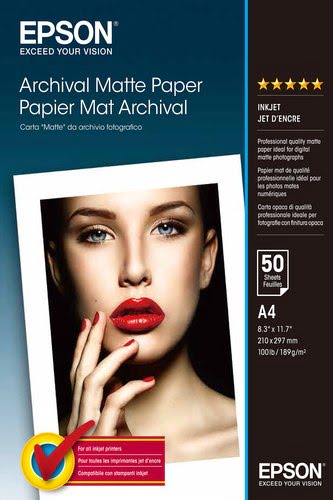 Epson Paper/Archival Matte A4 189gm2 50sh