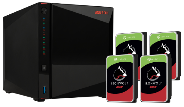 Asustor AS5404T - 4 Baies avec 4 disques de 8To IronWolf - Serveur NAS - 0