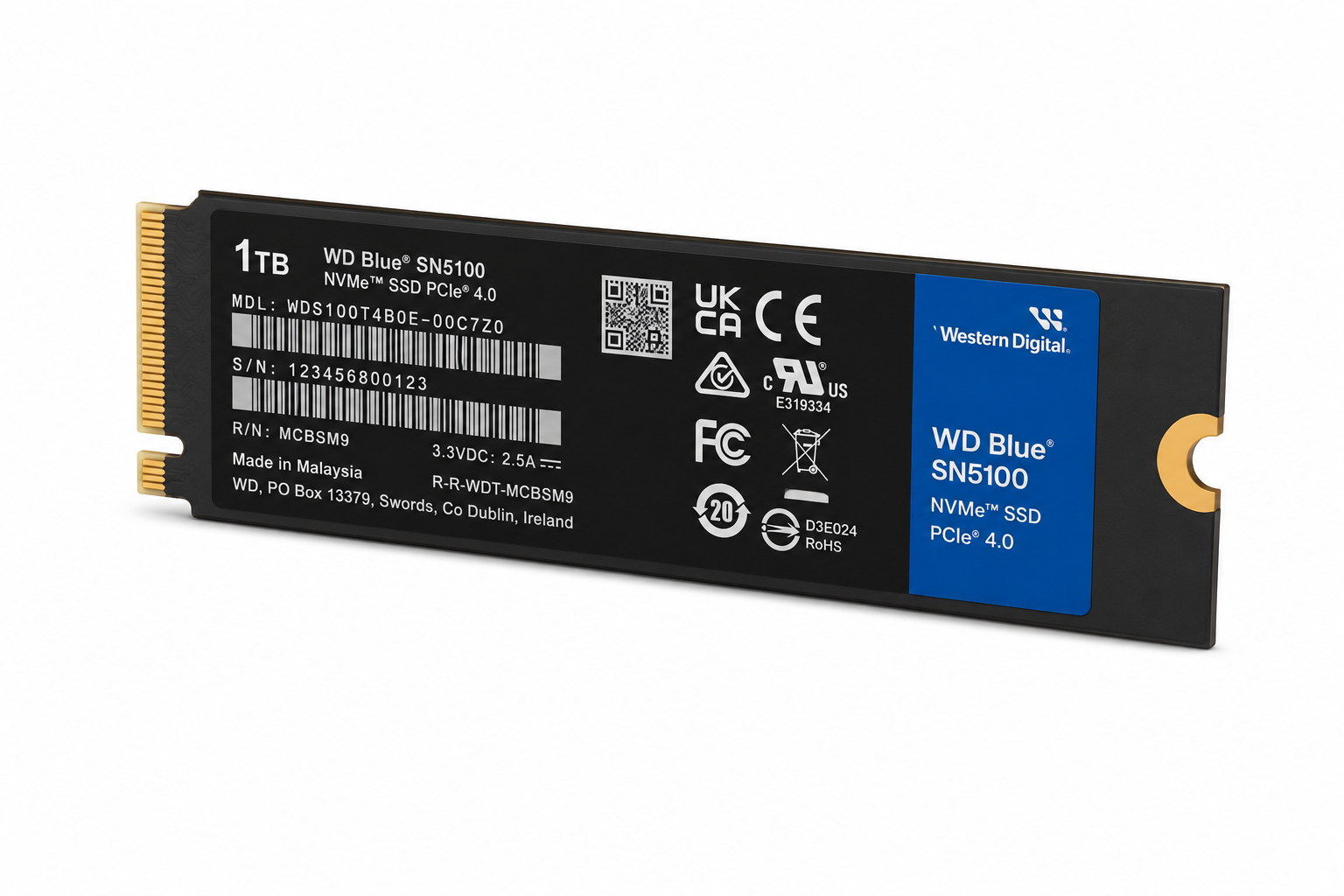 Sandisk SN5100 Blue BULK  M.2 - Disque SSD Sandisk - grosbill.com - 3
