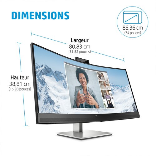 HP E34m G4 34" Conferencing USB-C PD 5 - Achat / Vente sur grosbill.com - 9