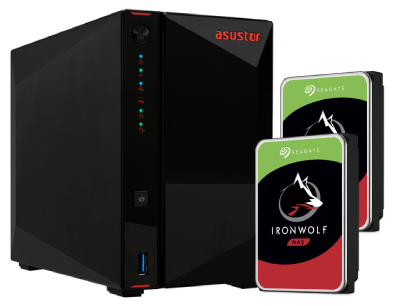 Asustor AS5402T - 2 baies avec 2 disques de 8To IronWolf - Serveur NAS - 0