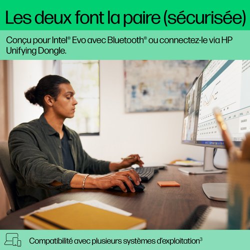 HP 680 CFT Dual-Mode KB/Mse Combo FR - Achat / Vente sur grosbill.com - 5