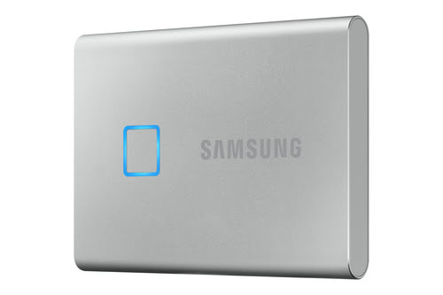 Samsung Portable T7 Touch 500Go USB3.2 Gen.2 Silver (MU-PC500S/WW) - Achat / Vente Disque SSD externe sur grosbill.com - 2