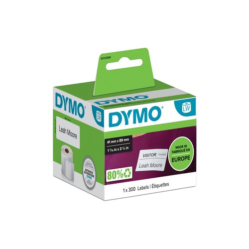 Dymo WHITE NAME BADGE LABELS