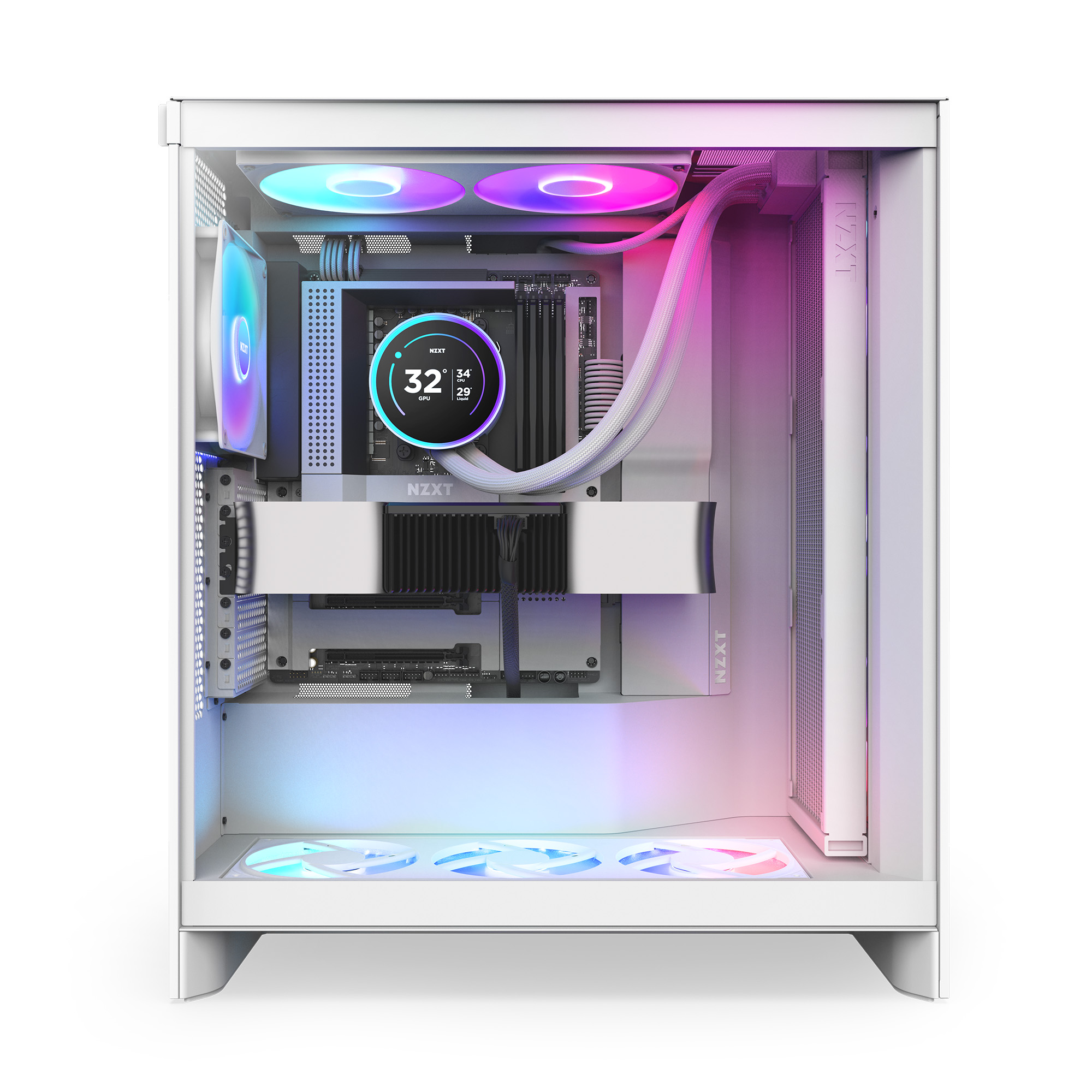 NZXT Kraken Elite 420 RGB V2 - 420mm - Blanc - Watercooling NZXT - 3