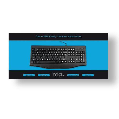 Wired USB Azerty keyboard silent keys - Achat / Vente sur grosbill.com - 3