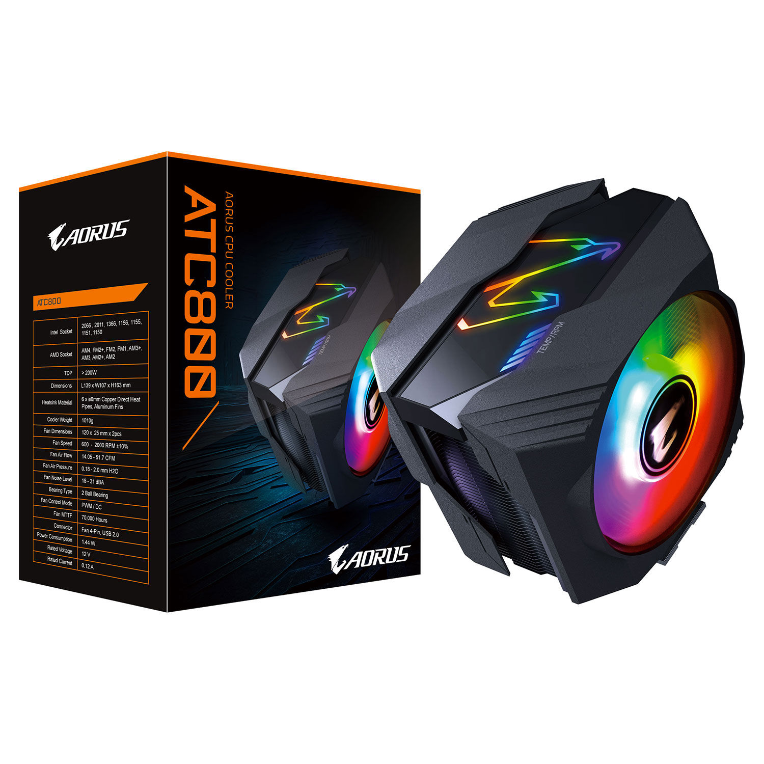 Gigabyte AORUS ATC800 - Ventilateur CPU Gigabyte - grosbill.com - 1
