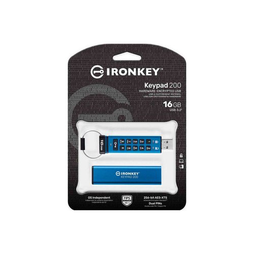 16GB IRONKEY KEYPAD 200 AES-256 - Achat / Vente sur grosbill.com - 2