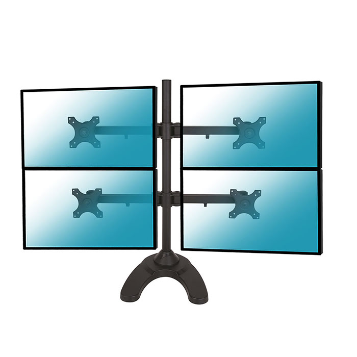 Support de bureau 4 écrans 13"-24"   - Accessoire écran - 0