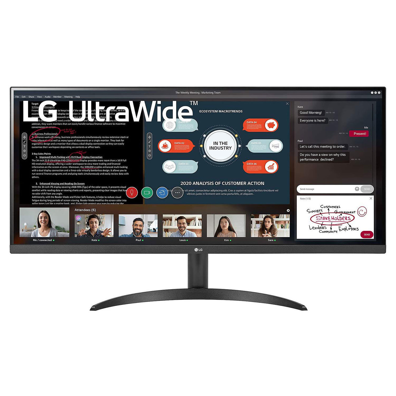 LG 34 pouces  34WP500-B - Ecran PC LG - grosbill.com - 0