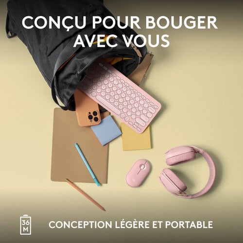 PEBBLE KEYS 2 K380S TONAL ROSE - Achat / Vente sur grosbill.com - 14
