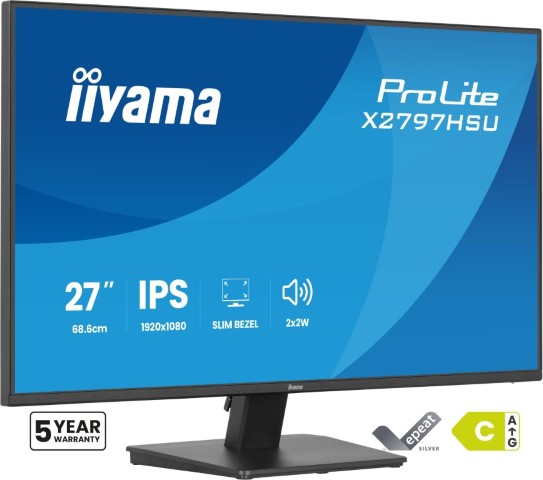 Iiyama 27 pouces  X2797HSU-B1 - Ecran PC Iiyama - grosbill.com - 1