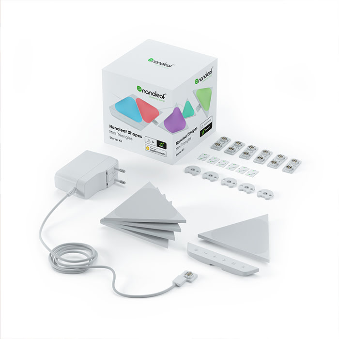 Nanoleaf Shapes Mini Triangles Starter Kit - 5 Pièces (NL48-5002TW-5PK) - Achat / Vente Objet connecté / Domotique sur grosbill.com - 3