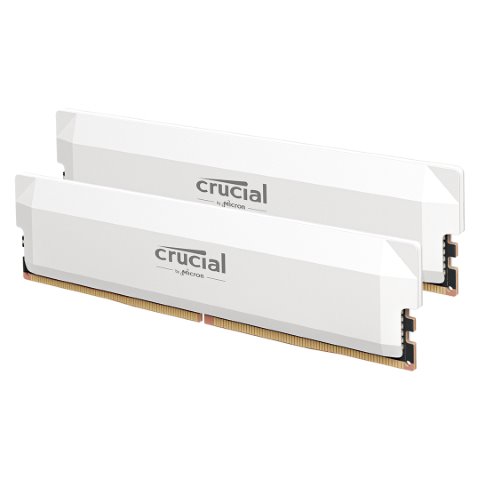 Crucial Pro Overclocking 64Go (2x32Go) DDR5 6000MHz CL40 Blanc - Mémoire PC Crucial sur grosbill.com - 0