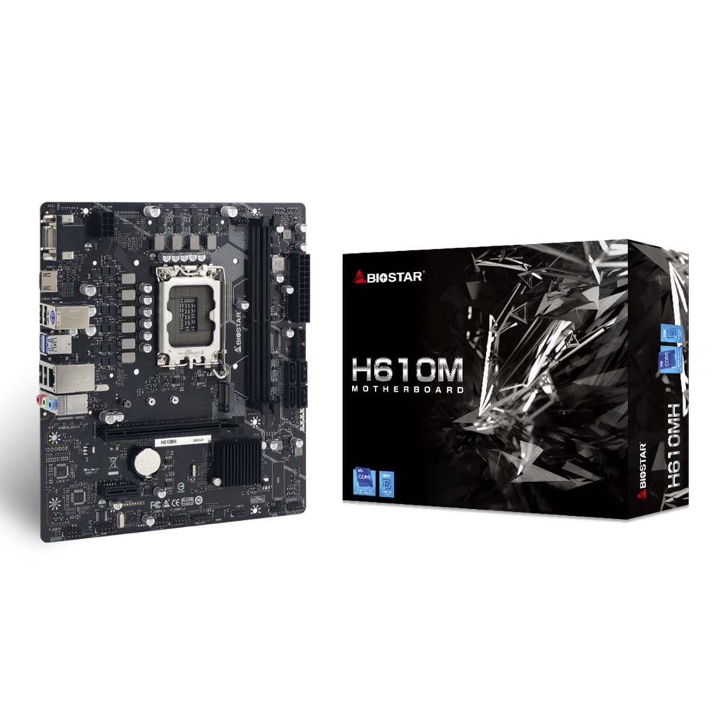 CARTE MÈRE BIOSTAR H610MH - H610/LGA1700/DDR4/MATX