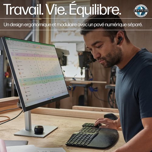 HP 965 BLK Ergonomic WL KBD FR - Achat / Vente sur grosbill.com - 14