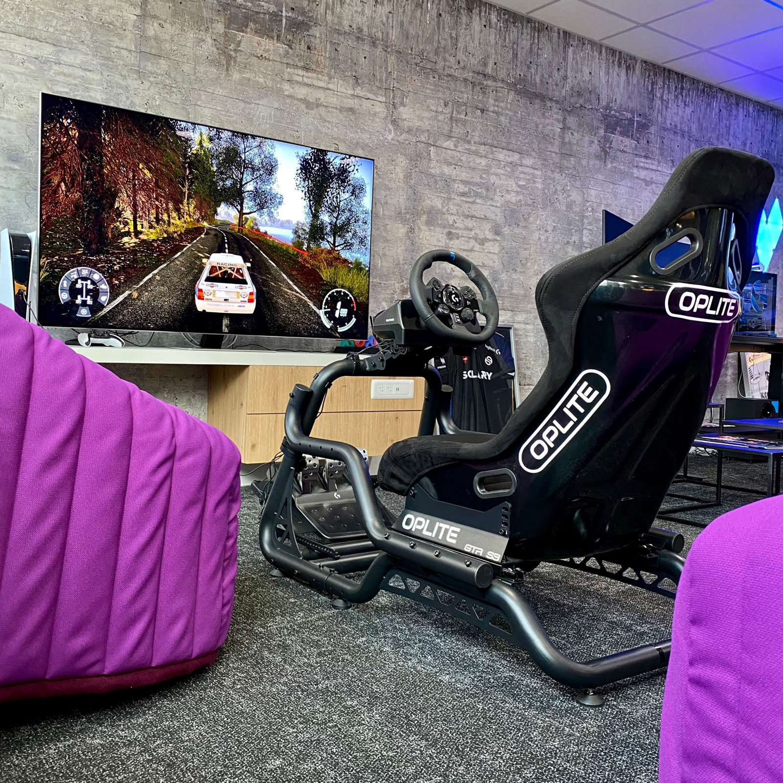 OPLITE GTR Racing Cockpit S3 Noir - Siège PC Gamer - grosbill.com - 5