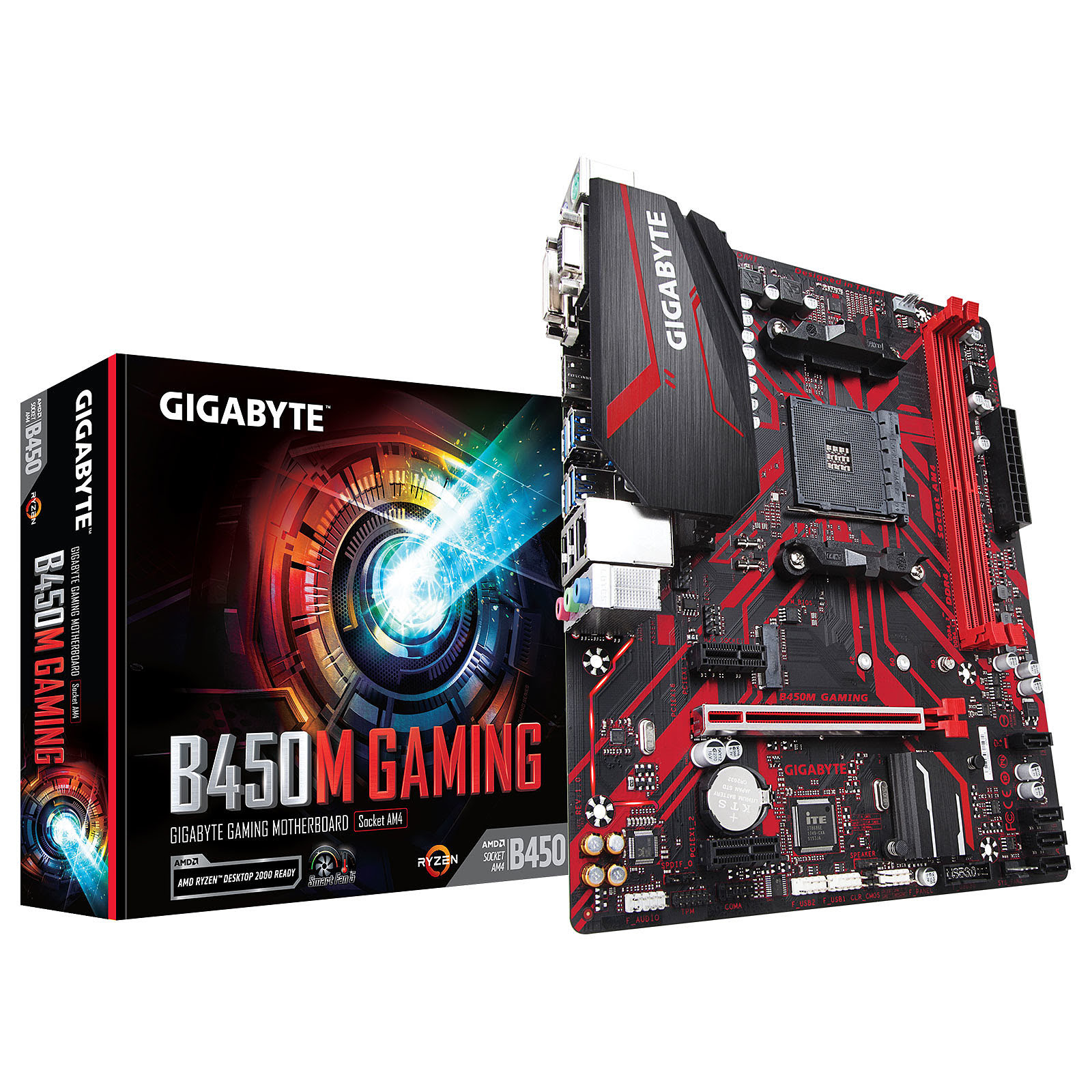 Gigabyte B450M GAMING Micro-ATX  - Carte mère Gigabyte - 0