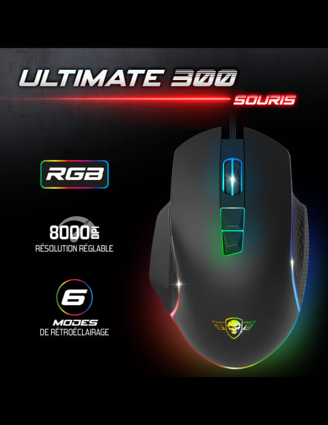 Spirit Of Gamer 4 en 1 Ultimate 300 - Clavier/Souris/Tapis/Casque (CLS-MKH300) - Achat / Vente Pack Peripheriques sur grosbill.com - 3