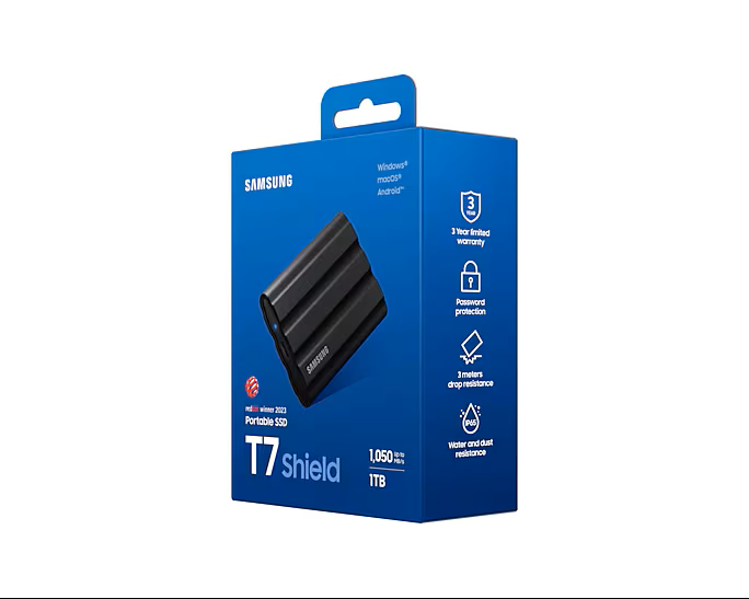 Samsung T7 SHIELD 1To Black (MU-PE1T0S/EU) - Achat / Vente Disque SSD externe sur grosbill.com - 10