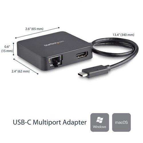 Multiport Adapter USB C HDMI PD 1x USBA - Achat / Vente sur grosbill.com - 2