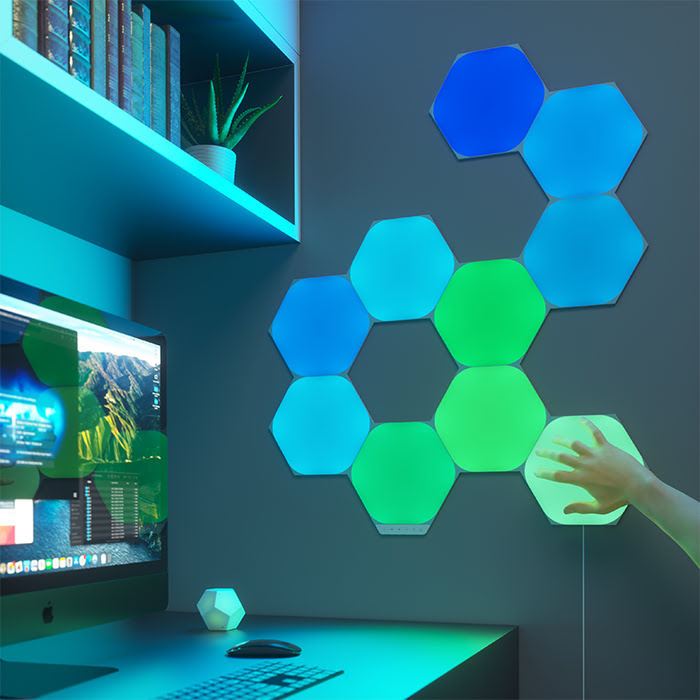 Nanoleaf Shapes Hexagons Starter Kit - 9 pièces  (NL42-0002HX-9PK) - Achat / Vente Objet connecté / Domotique sur grosbill.com - 1