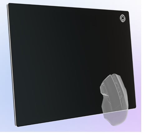 Oniverse Obsidian Logo Tapis en verre - S/Noir - Tapis de souris - 1