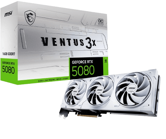 MSI GeForce RTX 5080 16G VENTUS 3X OC WHITE - Carte graphique MSI - 0