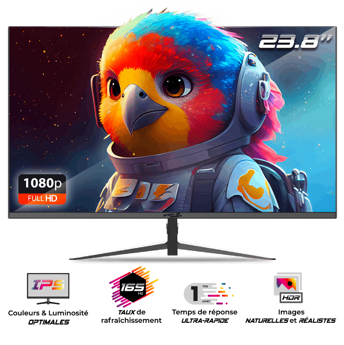 Spirit Of Gamer 24 pouces  SOG-E24I165 - Ecran PC Spirit Of Gamer - 0