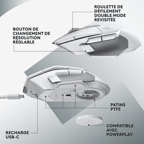 Logitech G502 X Lightspeed - Souris PC Logitech - grosbill.com - 11