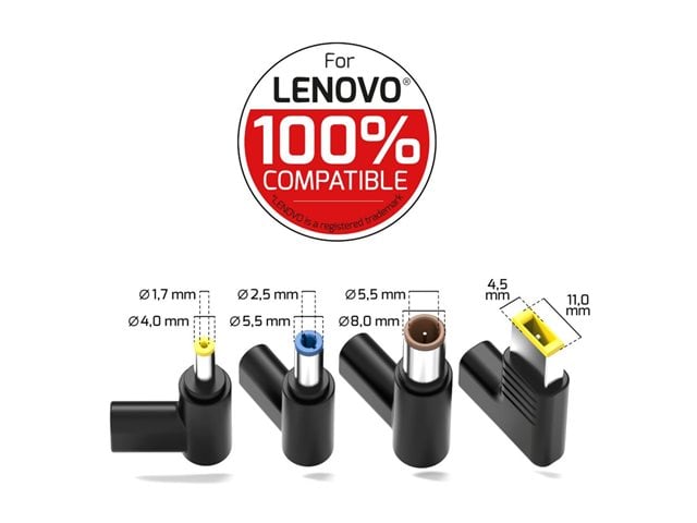 Port Alimentation secteur GaN 100W LENOVO - 4 embouts (904100LEEU) - Achat / Vente Chargeur sur grosbill.com - 3