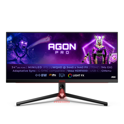 Ecran PC Gaming AOC CU34G2X/BK- 3440 x 1440 (UWQHD) - 1 ms - 34