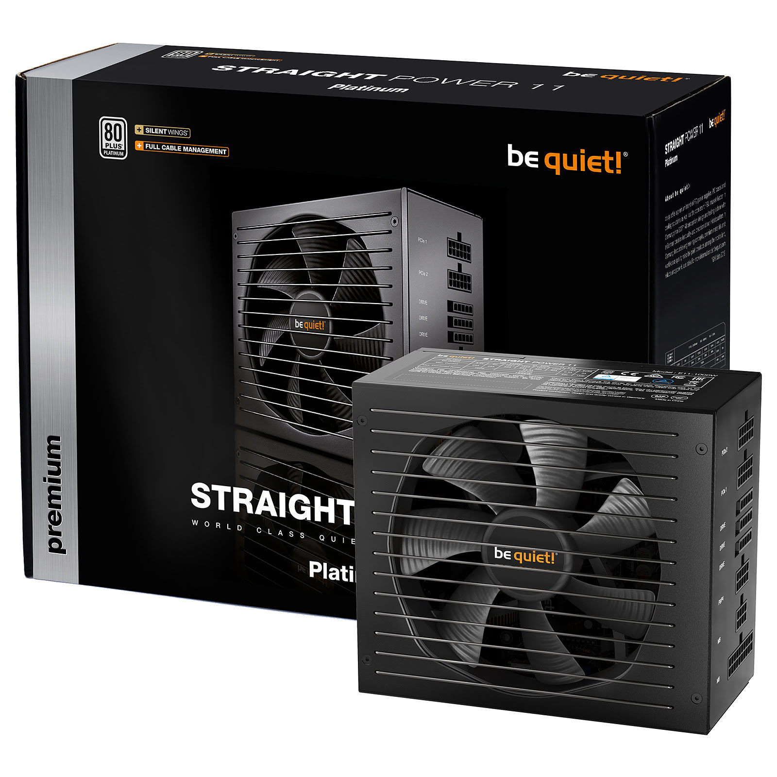 Be Quiet! Straight Power 11 80+ PLAT- BN305 (550W) - Alimentation - 0