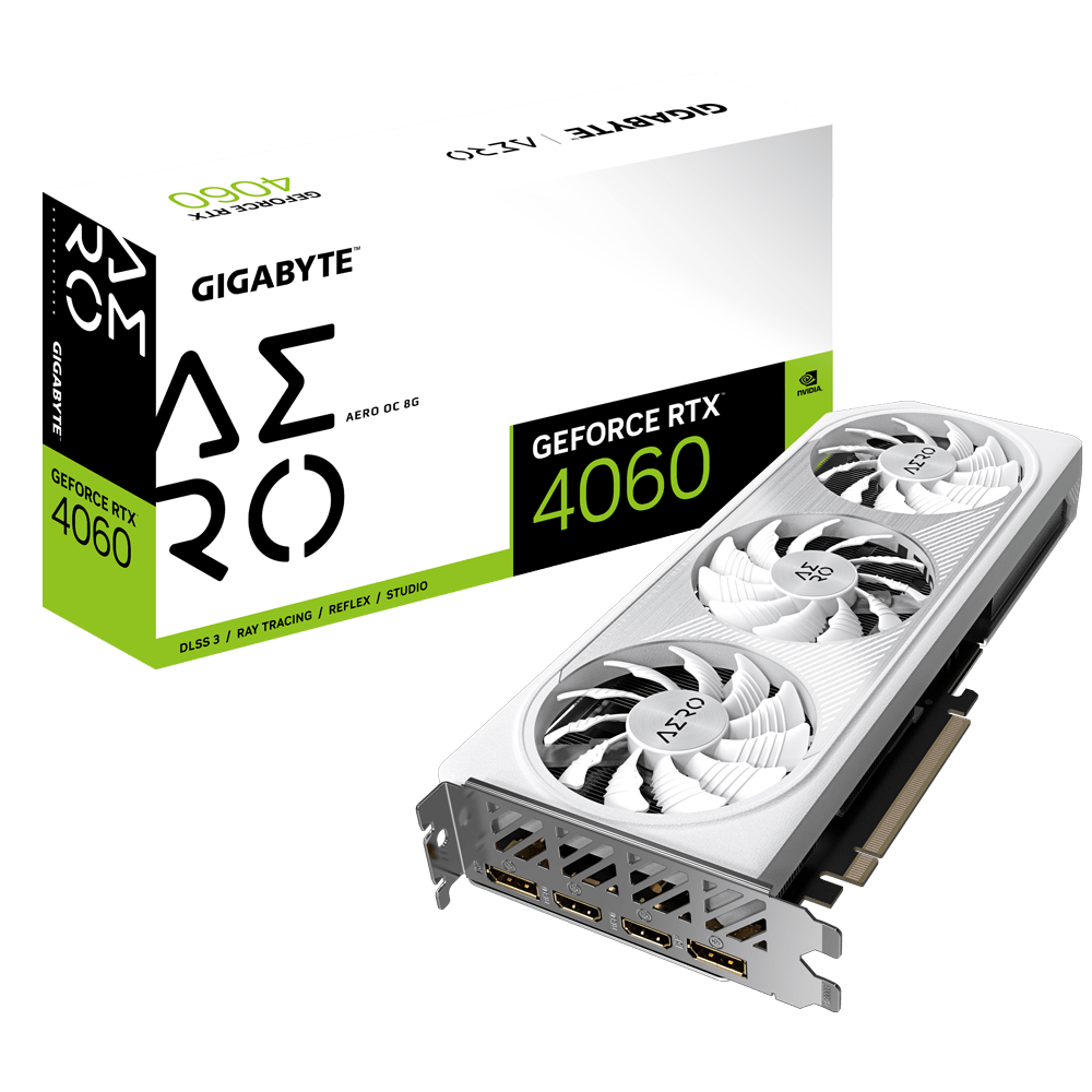 Gigabyte GeForce RTX 4060 AERO OC 8G - Carte graphique Gigabyte