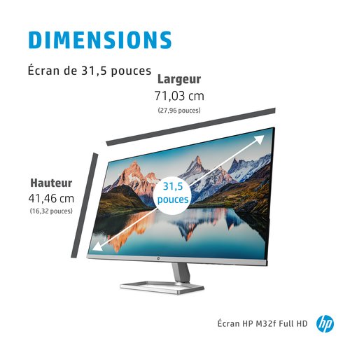 HP M32f FHD 80 cm (31.5") 1920 x 1080 pixels Full HD - Achat / Vente sur grosbill.com - 6